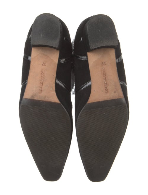 Manolo Blahnik Suede Lace-Up Boots