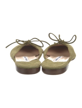 Manolo Blahnik Suede Mules