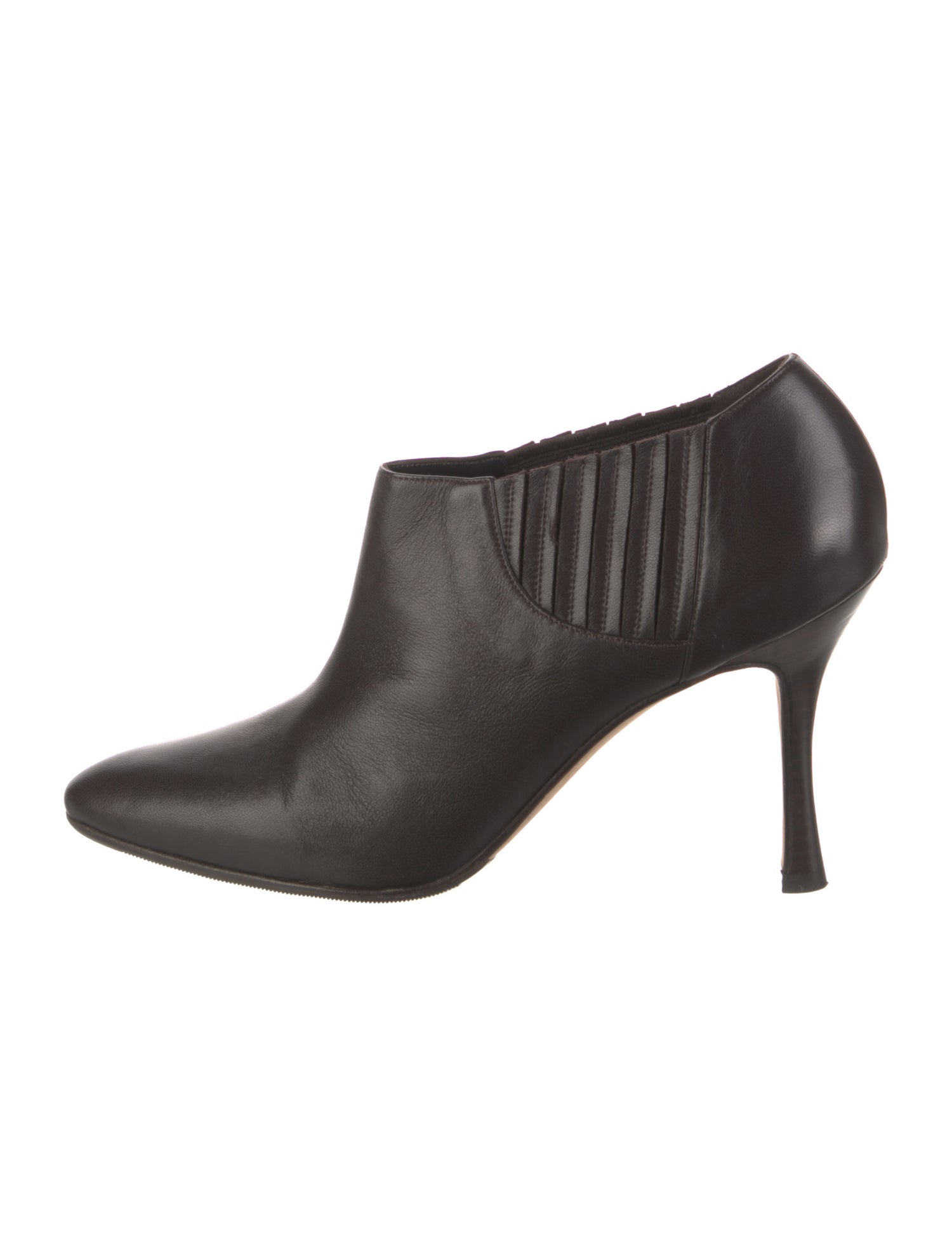 Manolo Blahnik Leather Mesh Accents Pumps