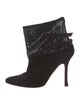 Manolo Blahnik Suede Sequin Embellishments Boots