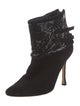 Manolo Blahnik Suede Sequin Embellishments Boots