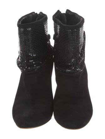 Manolo Blahnik Suede Sequin Embellishments Boots
