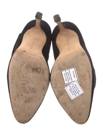 Manolo Blahnik Suede Sequin Embellishments Boots