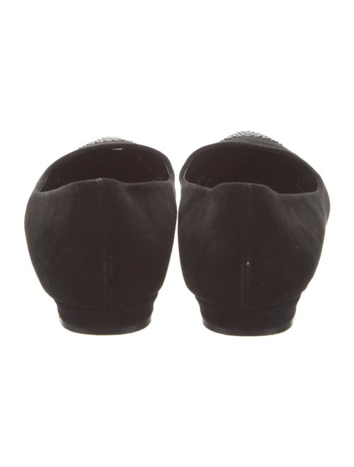 Manolo Blahnik Suede Studded Accents Flats