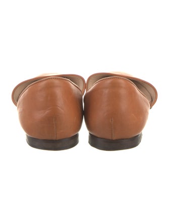 Manolo Blahnik Leather D'Orsay Flats