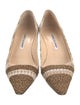 Manolo Blahnik Canvas Animal Print Pumps