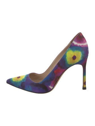 Manolo Blahnik Tie-Dye Print Pumps
