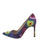 Manolo Blahnik Tie-Dye Print Pumps