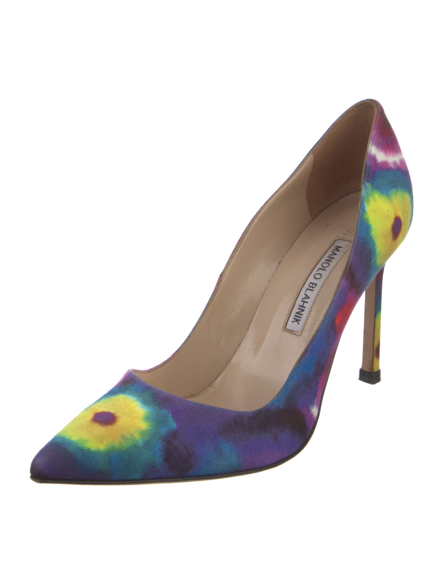 Manolo Blahnik Tie-Dye Print Pumps
