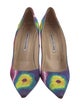 Manolo Blahnik Tie-Dye Print Pumps