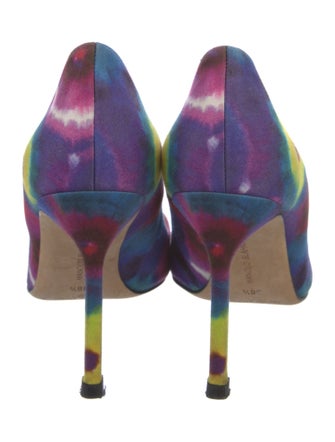 Manolo Blahnik Tie-Dye Print Pumps