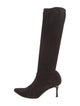 Manolo Blahnik Suede Sock Boots