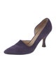 Manolo Blahnik Suede D'Orsay Pumps