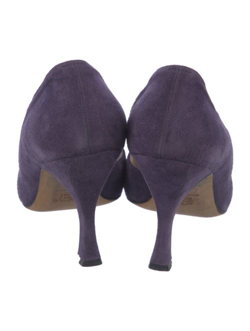 Manolo Blahnik Suede D'Orsay Pumps