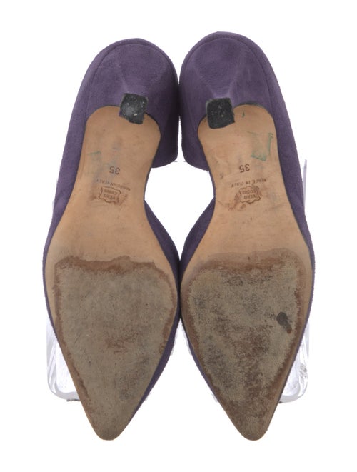 Manolo Blahnik Suede D'Orsay Pumps