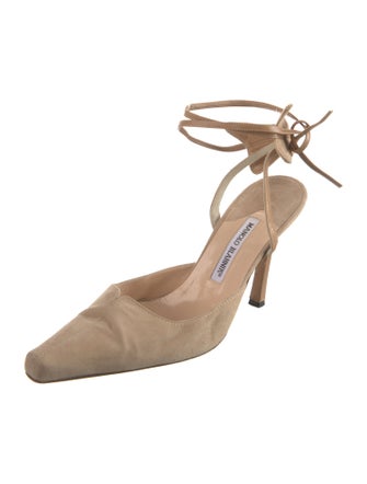 Manolo Blahnik Suede Mules