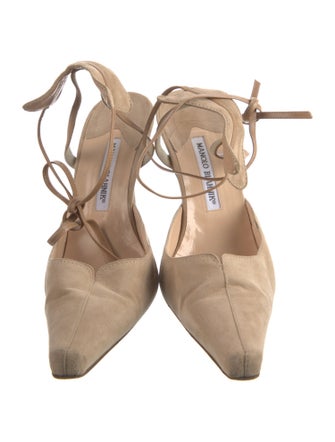 Manolo Blahnik Suede Mules