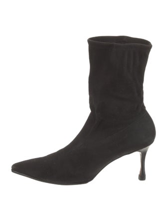 Manolo Blahnik Suede Sock Boots