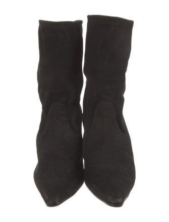Manolo Blahnik Suede Sock Boots