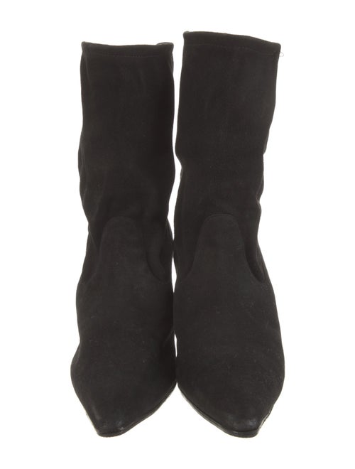 Manolo Blahnik Suede Sock Boots