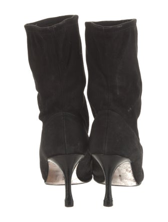 Manolo Blahnik Suede Sock Boots