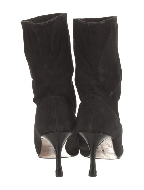Manolo Blahnik Suede Sock Boots
