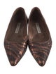 Manolo Blahnik Sequins Animal Print Flats