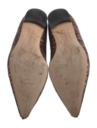 Manolo Blahnik Sequins Animal Print Flats