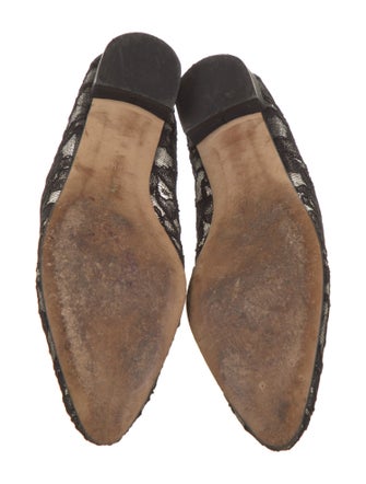 Manolo Blahnik Lace Lace Pattern Loafers