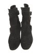 Manolo Blahnik Suede Moto Boots