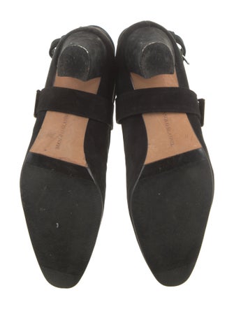 Manolo Blahnik Suede Moto Boots