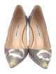 Manolo Blahnik Python Animal Print Pumps