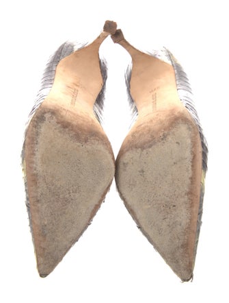 Manolo Blahnik Python Animal Print Pumps