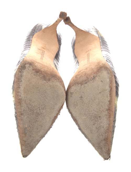 Manolo Blahnik Python Animal Print Pumps