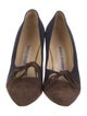 Manolo Blahnik Suede Bow Accents Pumps