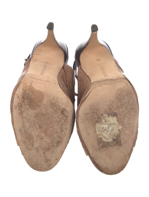 Manolo Blahnik Snakeskin Animal Print Slingback Sandals