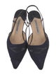 Manolo Blahnik Canvas Slingback Pumps