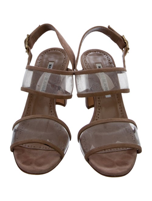 Manolo Blahnik Suede Slingback Sandals