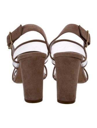 Manolo Blahnik Suede Slingback Sandals