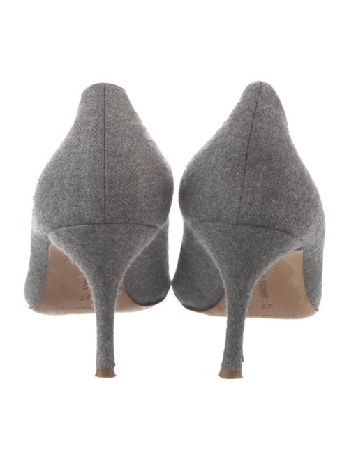 Manolo Blahnik Suede Striped Pumps