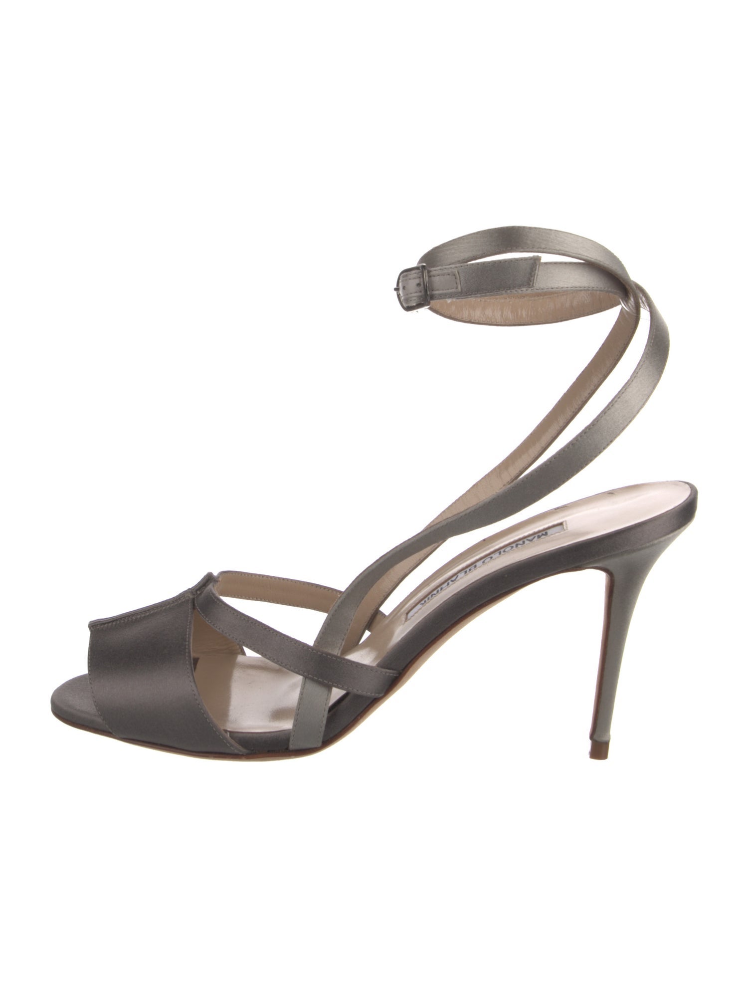 Manolo Blahnik Nylon Slingback Sandals