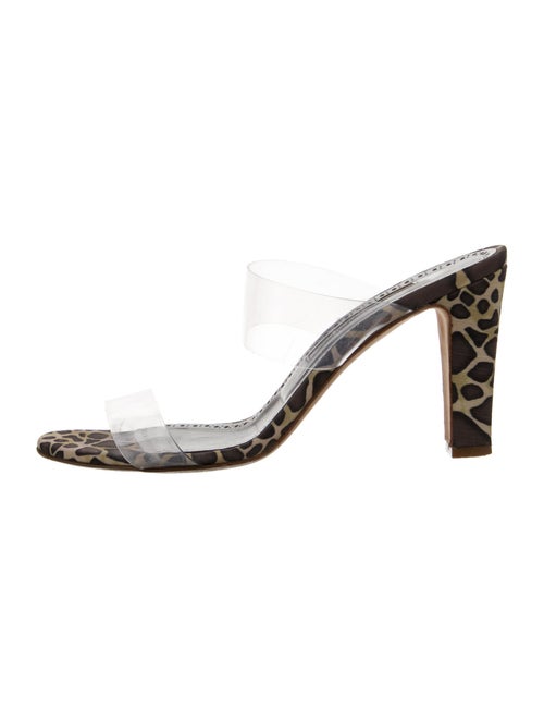 Manolo Blahnik PVC Printed Slides