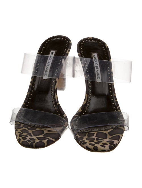 Manolo Blahnik PVC Printed Slides