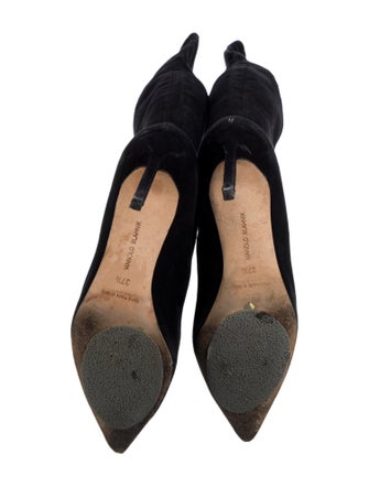 Manolo Blahnik Suede Sock Boots