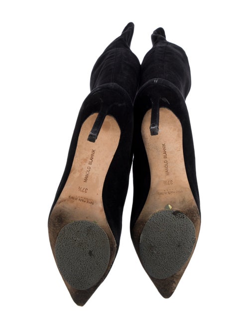 Manolo Blahnik Suede Sock Boots