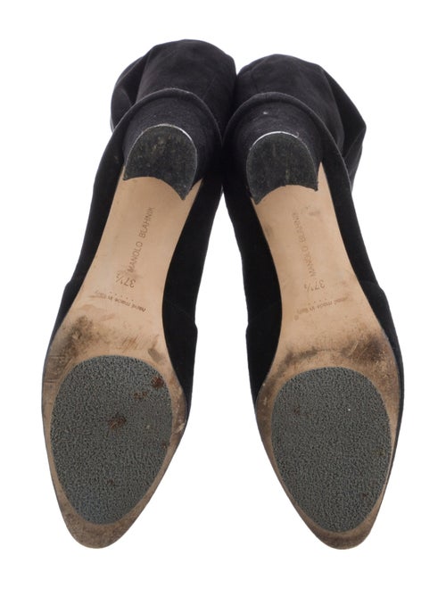 Manolo Blahnik Suede Sock Boots