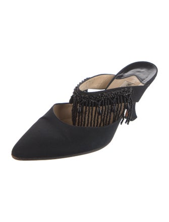 Manolo Blahnik Beaded Accents Mules