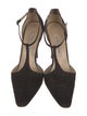 Manolo Blahnik Suede T-Strap Pumps