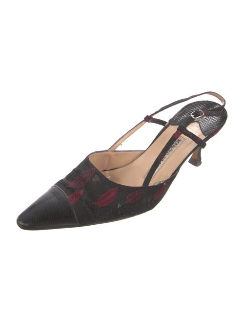 Manolo Blahnik Printed Mules