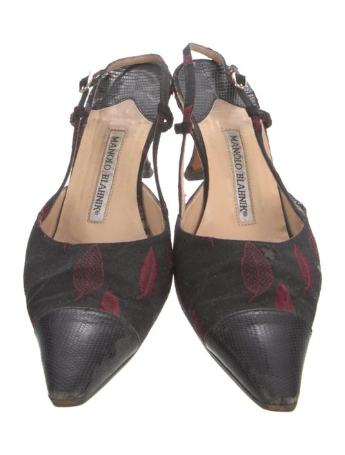 Manolo Blahnik Printed Mules